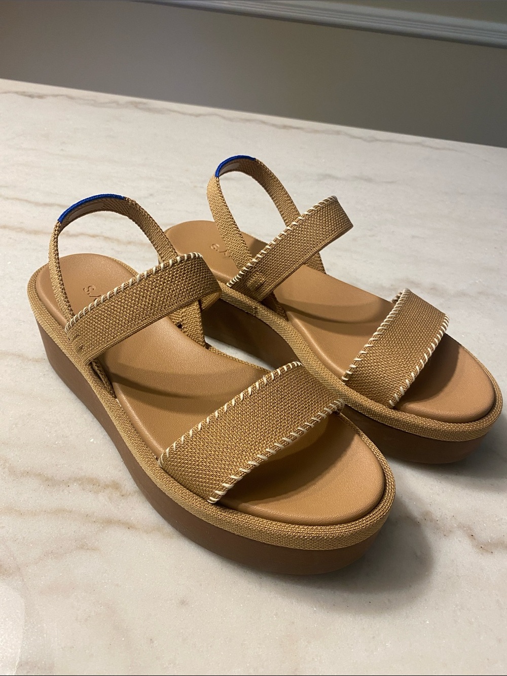 Rothy's The Lightweight Wedge Sandal - Wren Whipstitch Size 7.5
